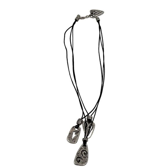 Brighton black and silver tone layered necklace - Picture 1 of 5